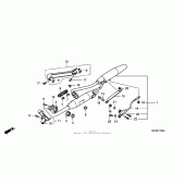 Схема вузла: Вихлопна система для Honda VT600 Shadow VLX