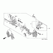 Схема вузла: R. передній гальмівний супорт (NT650V2 / 3/4/5) для Honda NT650 Deauville