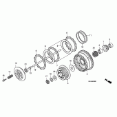 Схема вузла: Зчеплення для Honda CBF1000