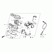 Схема узла: Панель приборов (1) для Honda SLR650