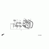 Схема вузла: Перед. головка циліндра cover для Honda XL125 Varadero