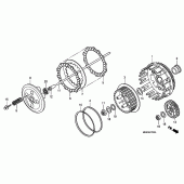 Схема узла: Сцепление для Honda XR650