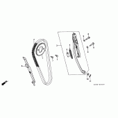 Схема узла: Цепь ГРМ и Натяжитель и Успокоитель для Honda CMX250 Rebel