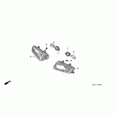 Схема узла: Поворотники для Honda ST1100 Pan-European