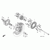 Схема узла: Заднее колесо для Honda XL600 Transalp
