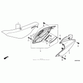 Схема узла: Сиденье & Боковой обтекатель для Honda CRF250 CRF250X