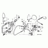 Схема вузла: Пульт управління рульовой для Honda VT750 Shadow Deluxe