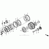 Схема вузла: Зчеплення для Honda VT600 Shadow VLX