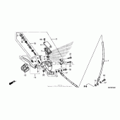 Схема узла: Передний тормозной цилиндр для Honda CRF250 CRF250X