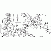 Схема узла: Верхняя траверса & Клипон руля для Honda ST1300 Pan-European