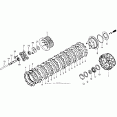 Схема вузла: Зчеплення для Honda GL1500 Gold Wing Interstate