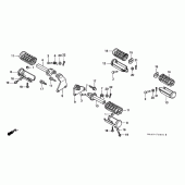 Схема вузла: Підніжки (VT1100C2) для Honda VT1100 Shadow ACE