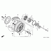 Схема вузла: Заднє колесо (vtx1800r / n) для Honda VTX1800
