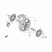 Схема вузла: Переднє колесо для Honda CBF1000
