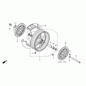 Схема вузла: Переднє колесо (VTR1000SPY / 1) для Honda VTR1000 VTR SP-1