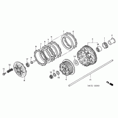 Схема узла: Сцепление для Honda CBR1100XX Blackbird