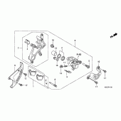 Схема узла: Задний тормозной суппорт для Honda CRF250 CRF250X