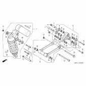 Схема вузла: Задня підвіска для Honda CBR600 CBR600RR