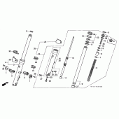 Схема узла: Вилка передней оси для Honda VFR750F Interceptor
