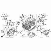 Схема вузла: Головка циліндра для Honda CRF230 CRF230M