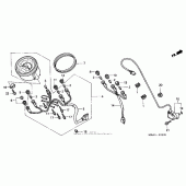 Схема вузла: Панель приладів для Honda VT750 Shadow Deluxe