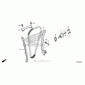 Схема вузла: Ланцюг ГРМ & Натяжник & Заспокоювач для Honda CRF250 CRF250L