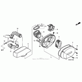 Схема вузла: Повітряний фільтр для Honda VT750 Shadow Spirit