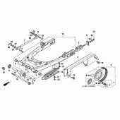 Схема узла: Задний рычаг (Маятник) для Honda VT125 Shadow