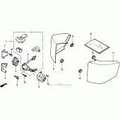 Схема вузла: Бічний обтічник для Honda VT750 Shadow Deluxe