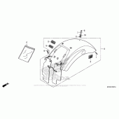 Схема вузла: Заднє крило (2) для Honda VT1300 Fury