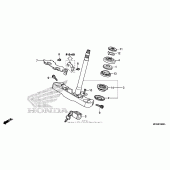 Схема вузла: Steering stem (1) для Honda VT750 Shadow Aero