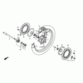 Схема узла: Передние колесо для Honda XRV750 Africa Twin