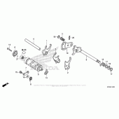 Схема вузла: Копірний вал & Вилки & Вал перемикання для Honda CRF230 CRF230F