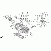 Схема вузла: Задня головка циліндра для Honda VT600 Shadow VLX Deluxe