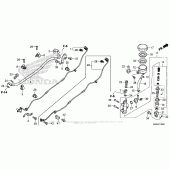 Схема узла: Задний тормозной цилиндр для Honda NC700