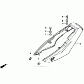 Схема вузла: Заглушка сидіння для Honda NT650 Hawk GT