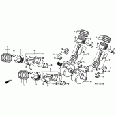 Схема узла: Коленчатый вал для Honda VF750 Magna