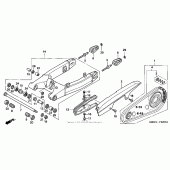 Схема узла: Задний рычаг (Маятник) для Honda CBR600 CBR600F4