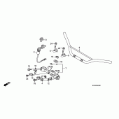 Схема вузла: Верхня траверса & Кліпон керма для Honda CRF230 CRF230F