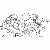 Схема узла: Передний обтекатель для Honda CBR600 CBR600F