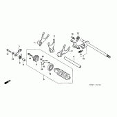 Схема узла: Копирный вал & Вилки & Вал переключения для Honda NT700 Deauville
