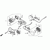 Схема узла: Поворотники для Honda CMX250 Rebel