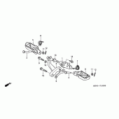 Схема узла: Подножки для Honda XR650