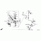 Схема вузла: Гальмівний циліндр переднього тормозаr (Cbr500R) для Honda CBR500 CBR500R