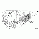Схема вузла: Задній ліхтар (Стоп-сигнал) для Honda VT750 Shadow Aero
