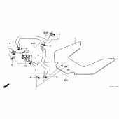 Схема вузла: Система вентиляція картера для Honda CBR600 CBR600RR