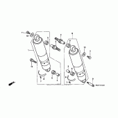 Схема вузла: Задній амортизатор для Honda VT1100 Shadow Spirit