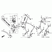 Схема узла: Передний тормозной цилиндр для Honda VTX1800