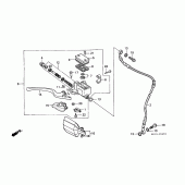Схема узла: Передний тормозной цилиндр (3) для Honda XR250