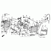 Схема вузла: Радіатор ( `00-`01) для Honda RVT1000R RVT RC51